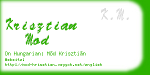 krisztian mod business card